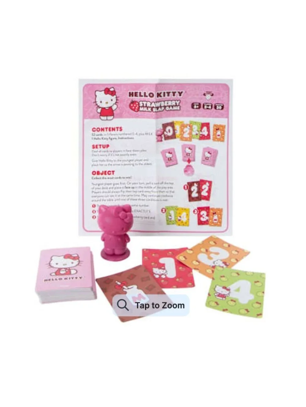 Hello Kitty Strawberry Milk Slap Game With Exclusive Collectible Figure Ages 8+